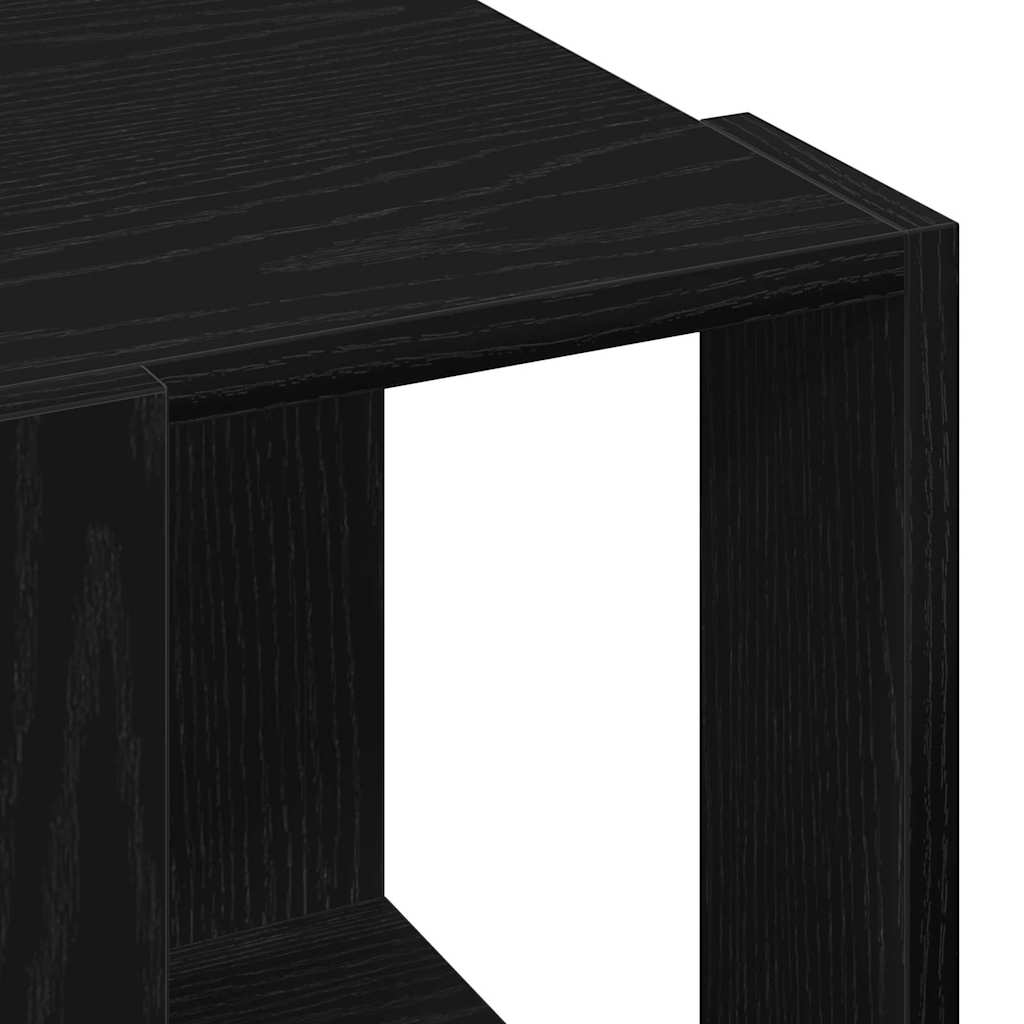 Salontafel Zwart Eiken 32 x 32 x 30 cm Bewerkt hout is nu te koop bij PeponiXL, paradijselijk wonen!