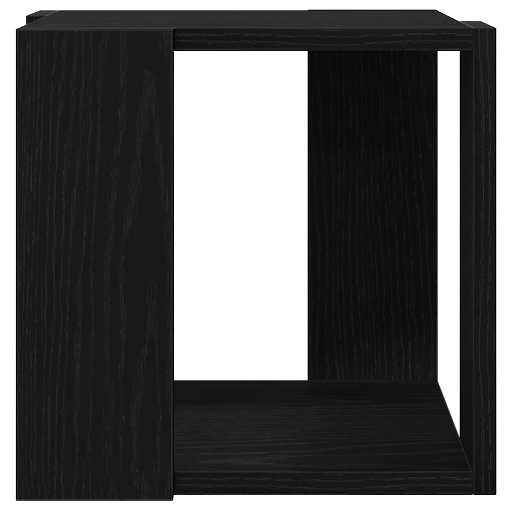 Salontafel Zwart Eiken 32 x 32 x 30 cm Bewerkt hout is nu te koop bij PeponiXL, paradijselijk wonen!
