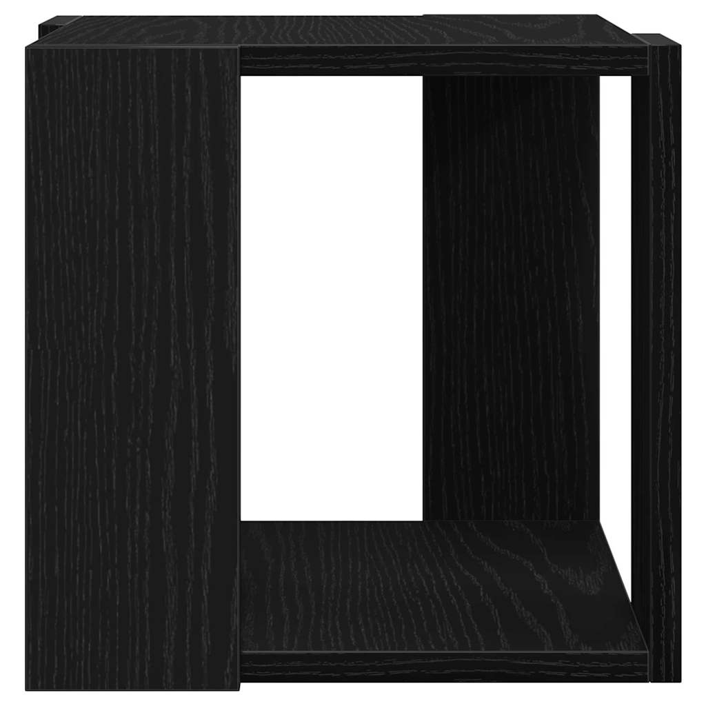 Salontafel Zwart Eiken 32 x 32 x 30 cm Bewerkt hout is nu te koop bij PeponiXL, paradijselijk wonen!