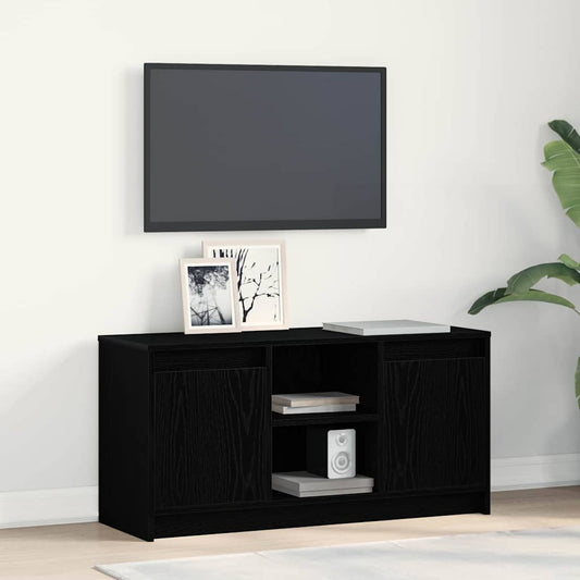 TV Eenheden Zwart 100 x 34 x 50 cm Bewerkt hout is nu te koop bij PeponiXL, paradijselijk wonen!