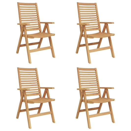Stoel 4 pcs Bruin 64.5 x 52 x 108 cm Massief Teakhout is nu te koop bij PeponiXL, paradijselijk wonen!