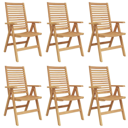 Stoel 6 pcs Bruin 64.5 x 52 x 108 cm Massief Teakhout is nu te koop bij PeponiXL, paradijselijk wonen!