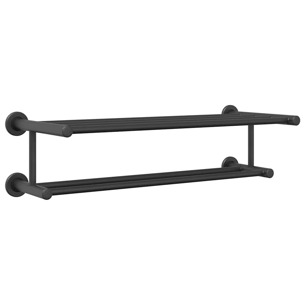 Handdoekrek Zwart 61 x 23 x 17 cm Roestvrij staal is nu te koop bij PeponiXL, paradijselijk wonen!