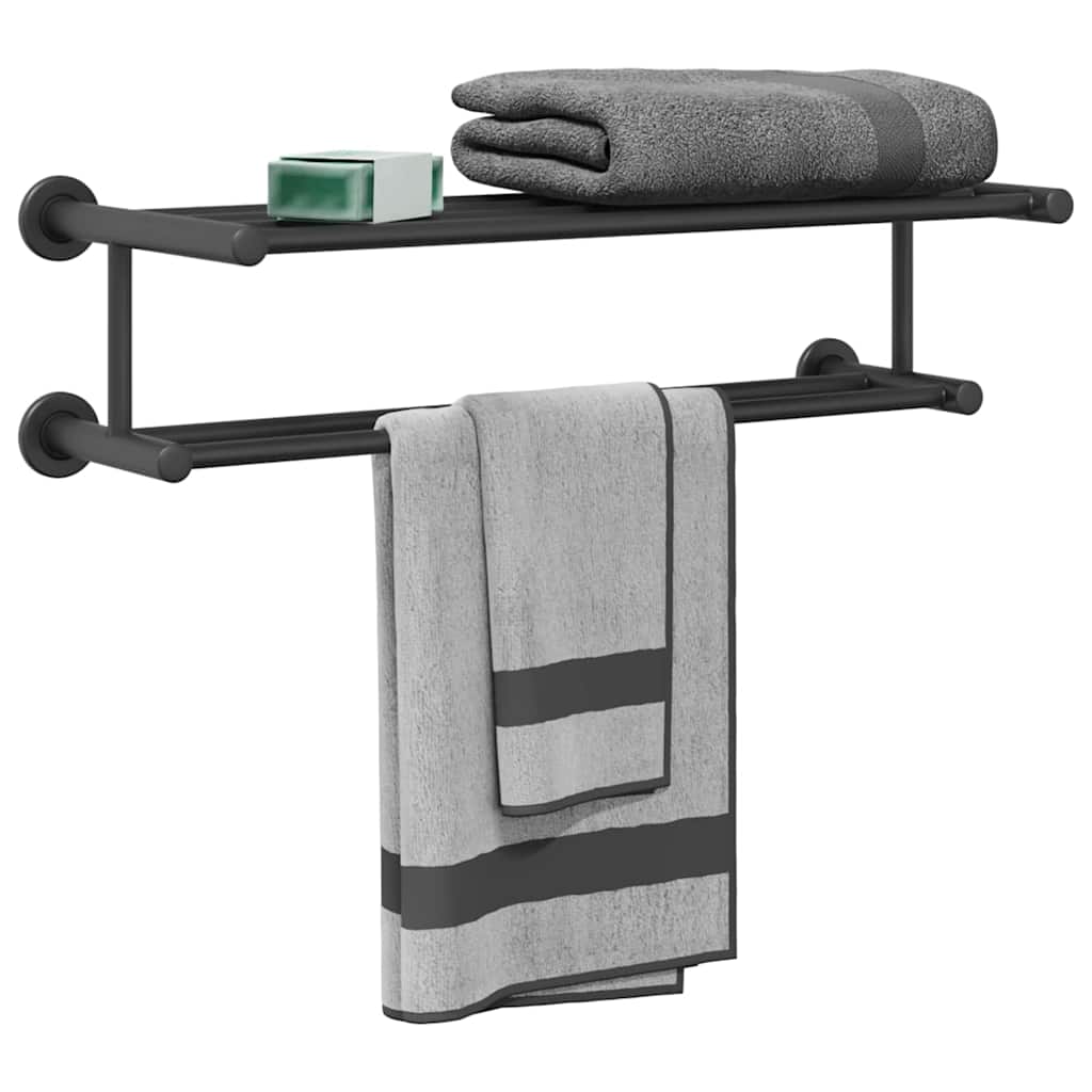 Handdoekrek Zwart 61 x 23 x 17 cm Roestvrij staal is nu te koop bij PeponiXL, paradijselijk wonen!