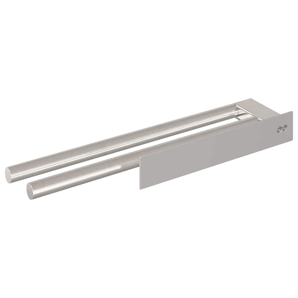 Handdoekrek Zilver 40 x 9 x 4 cm Roestvrij staal is nu te koop bij PeponiXL, paradijselijk wonen!