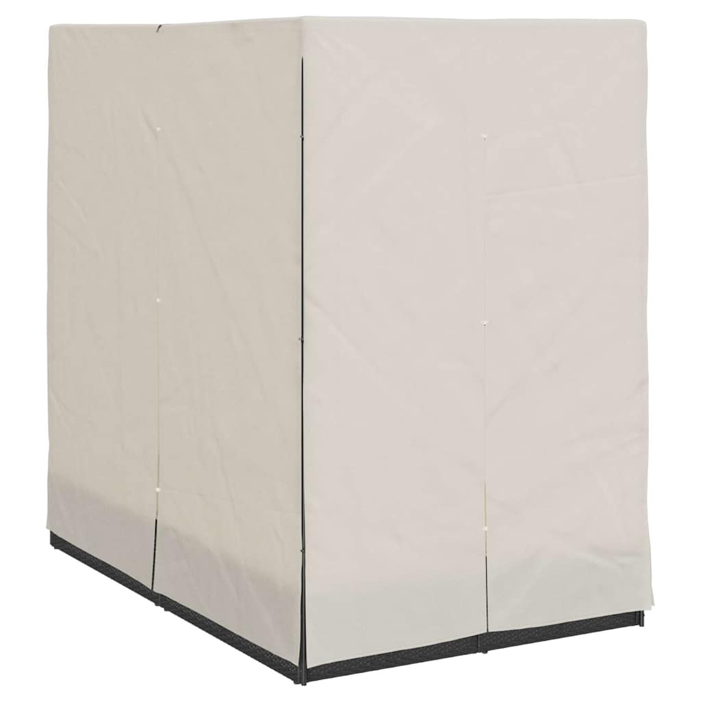 Dubbele ligbed Warmwit 205 x 129 x 200 cm poly rattan is nu te koop bij PeponiXL, paradijselijk wonen!