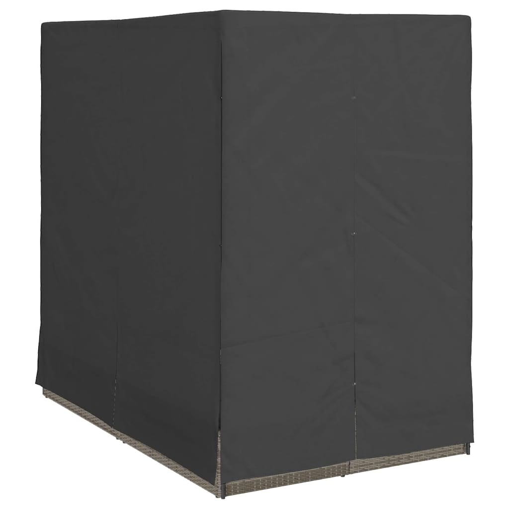 Dubbele ligbed Verstelbaar Grijs 205 x 129 x 200 cm poly rattan is nu te koop bij PeponiXL, paradijselijk wonen!