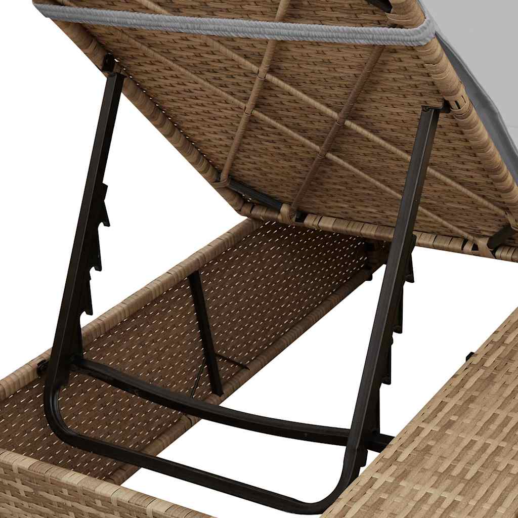 Dubbele ligbed Verstelbaar Grijs 205 x 129 x 200 cm poly rattan is nu te koop bij PeponiXL, paradijselijk wonen!