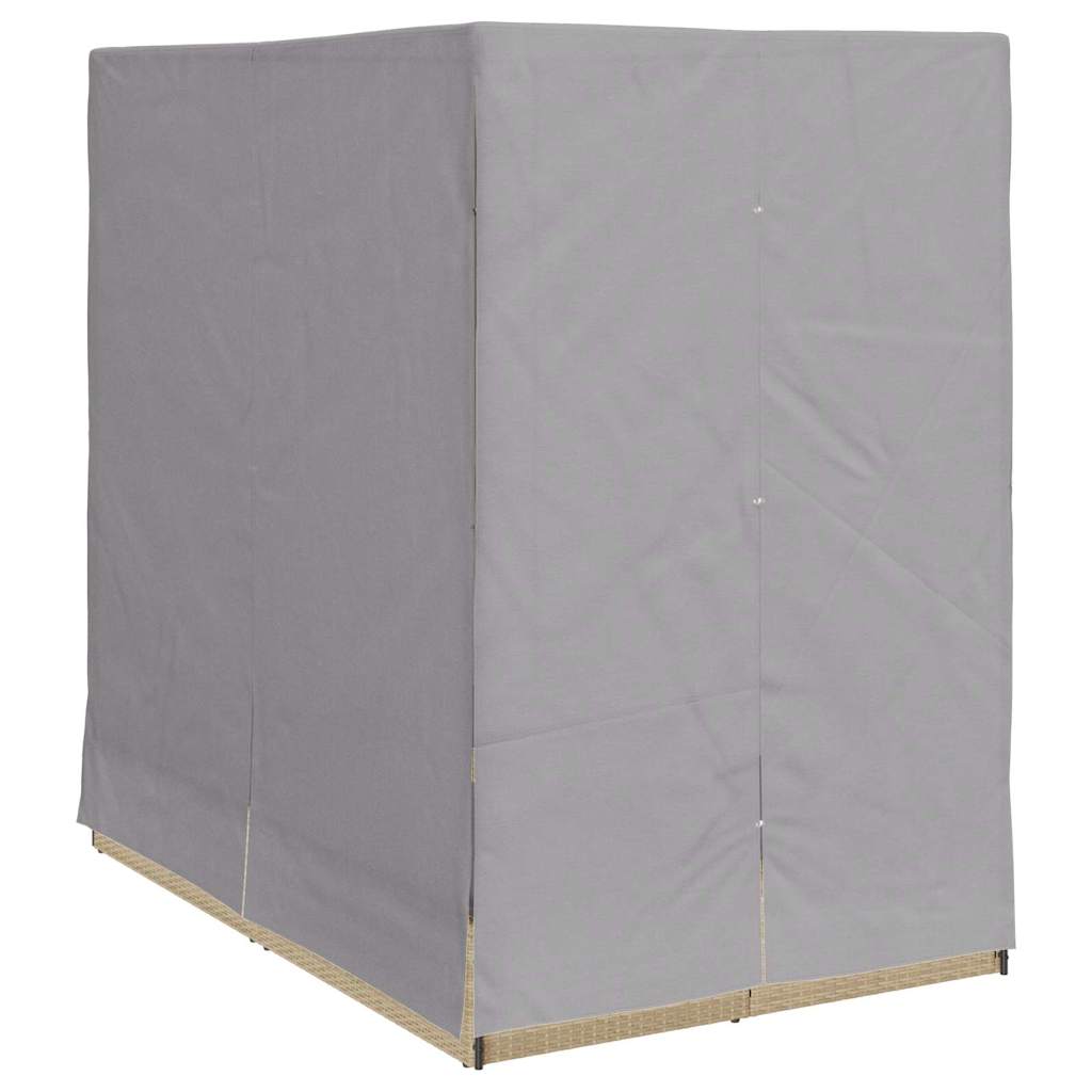 Dubbele ligbed Verstelbaar Grijs 205 x 129 x 200 cm poly rattan is nu te koop bij PeponiXL, paradijselijk wonen!