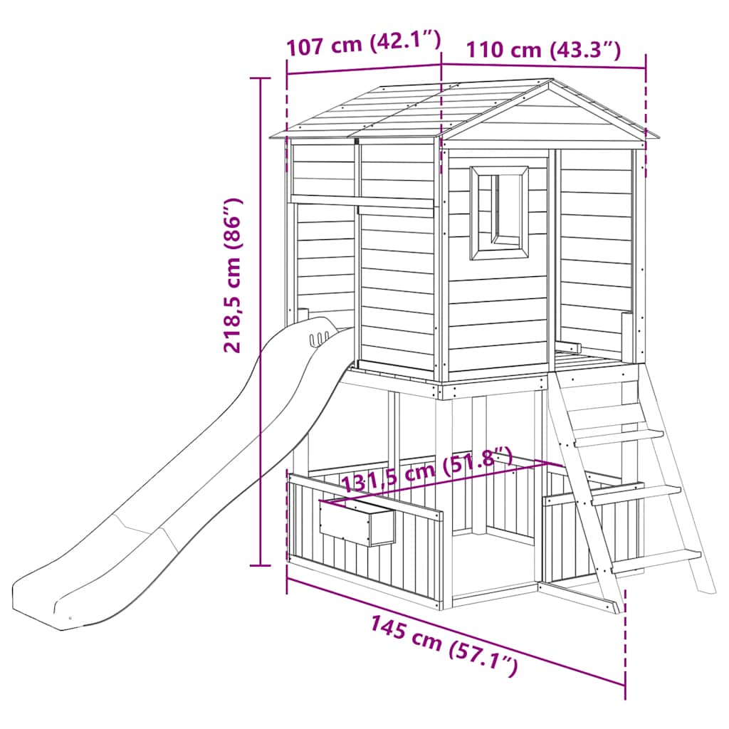 Speelset voor buiten massief sparrenhout donkergrijs is nu te koop bij PeponiXL, paradijselijk wonen!