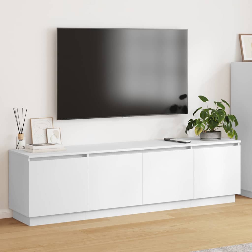 TV-kast met LED Wit 180 x 38 x 49 cm Bewerkt hout is nu te koop bij PeponiXL, paradijselijk wonen!