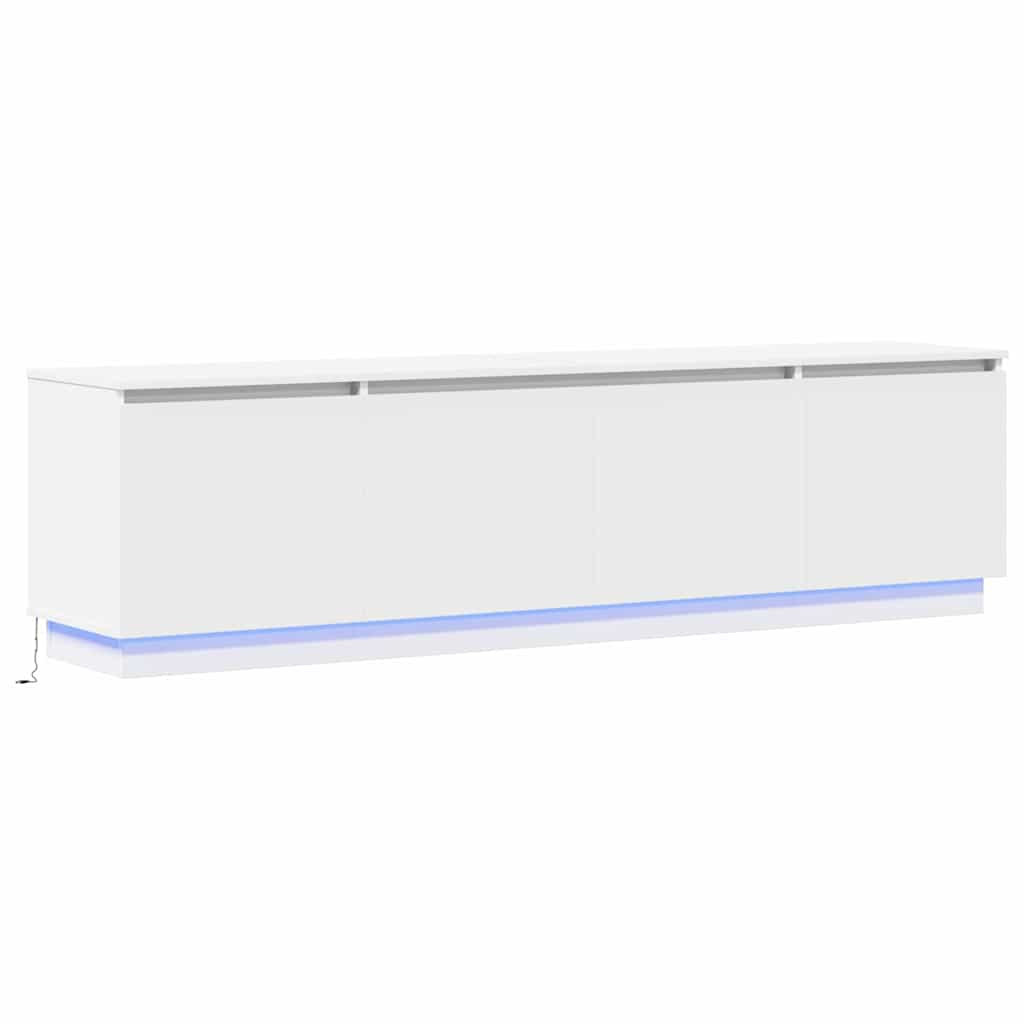 TV-kast met LED Wit 180 x 38 x 49 cm Bewerkt hout is nu te koop bij PeponiXL, paradijselijk wonen!