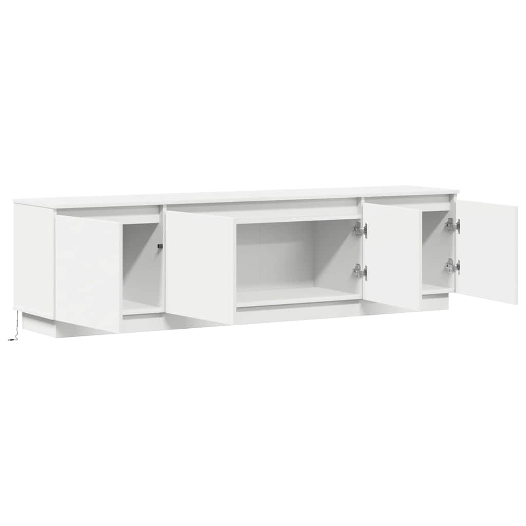 TV-kast met LED Wit 180 x 38 x 49 cm Bewerkt hout is nu te koop bij PeponiXL, paradijselijk wonen!