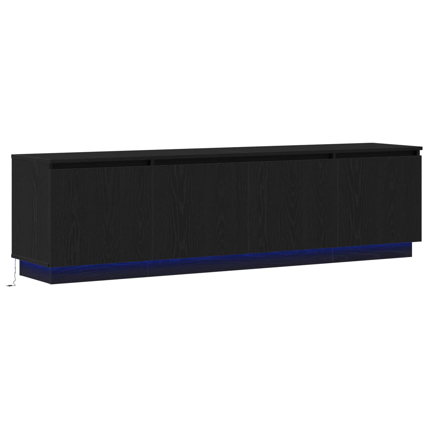 TV-kast met LED Zwart Eiken 180 x 38 x 49 cm Bewerkt hout is nu te koop bij PeponiXL, paradijselijk wonen!