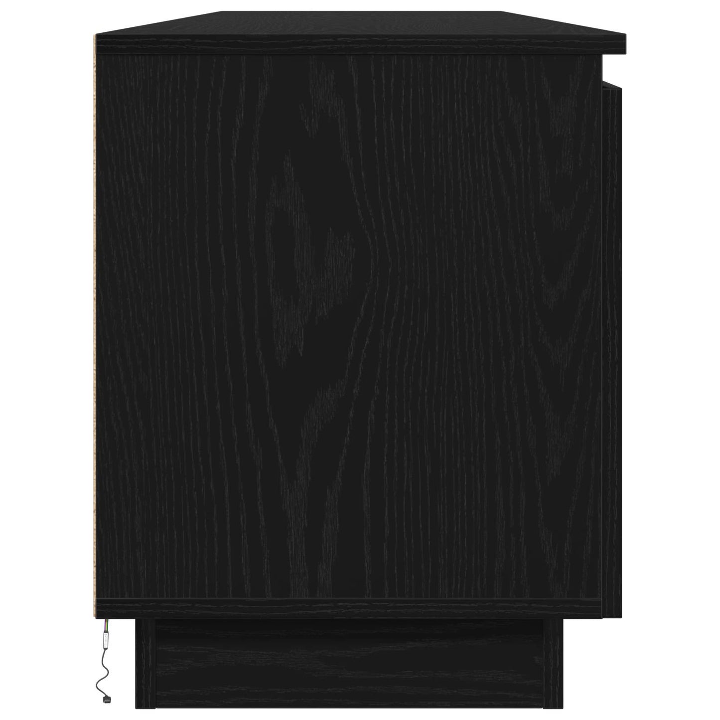TV-kast met LED Zwart Eiken 180 x 38 x 49 cm Bewerkt hout is nu te koop bij PeponiXL, paradijselijk wonen!