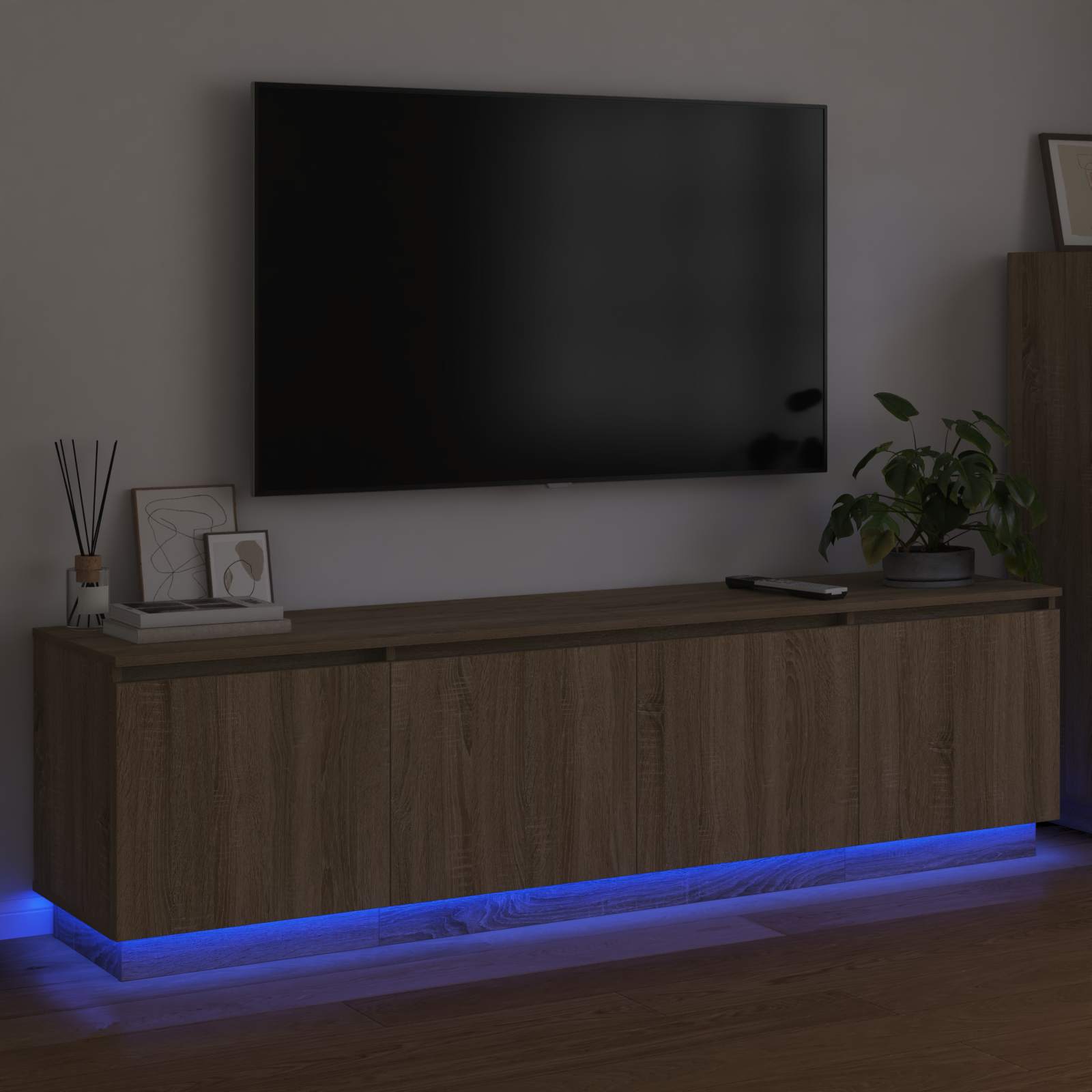 TV-kast Sonoma Eiken 180 x 38 x 49 cm Bewerkt hout is nu te koop bij PeponiXL, paradijselijk wonen!