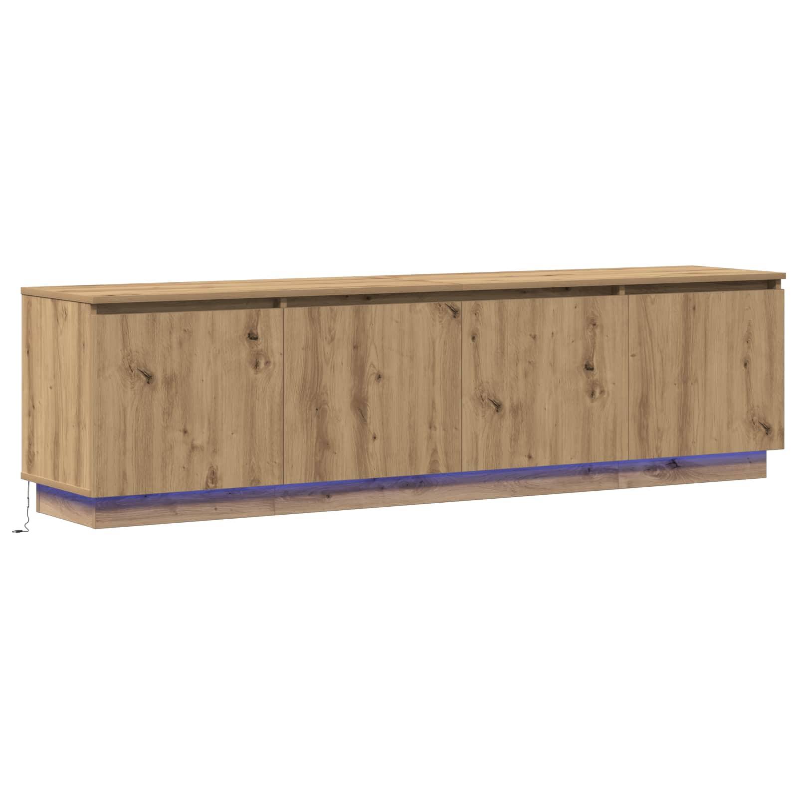 TV-kast 180 x 38 x 49 cm Artisan Eiken Bewerkt hout is nu te koop bij PeponiXL, paradijselijk wonen!