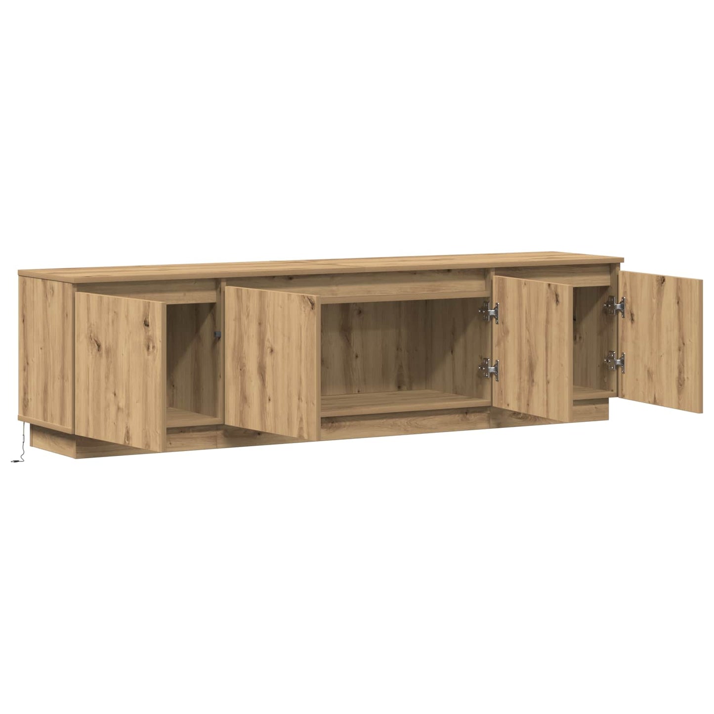 TV-kast 180 x 38 x 49 cm Artisan Eiken Bewerkt hout is nu te koop bij PeponiXL, paradijselijk wonen!