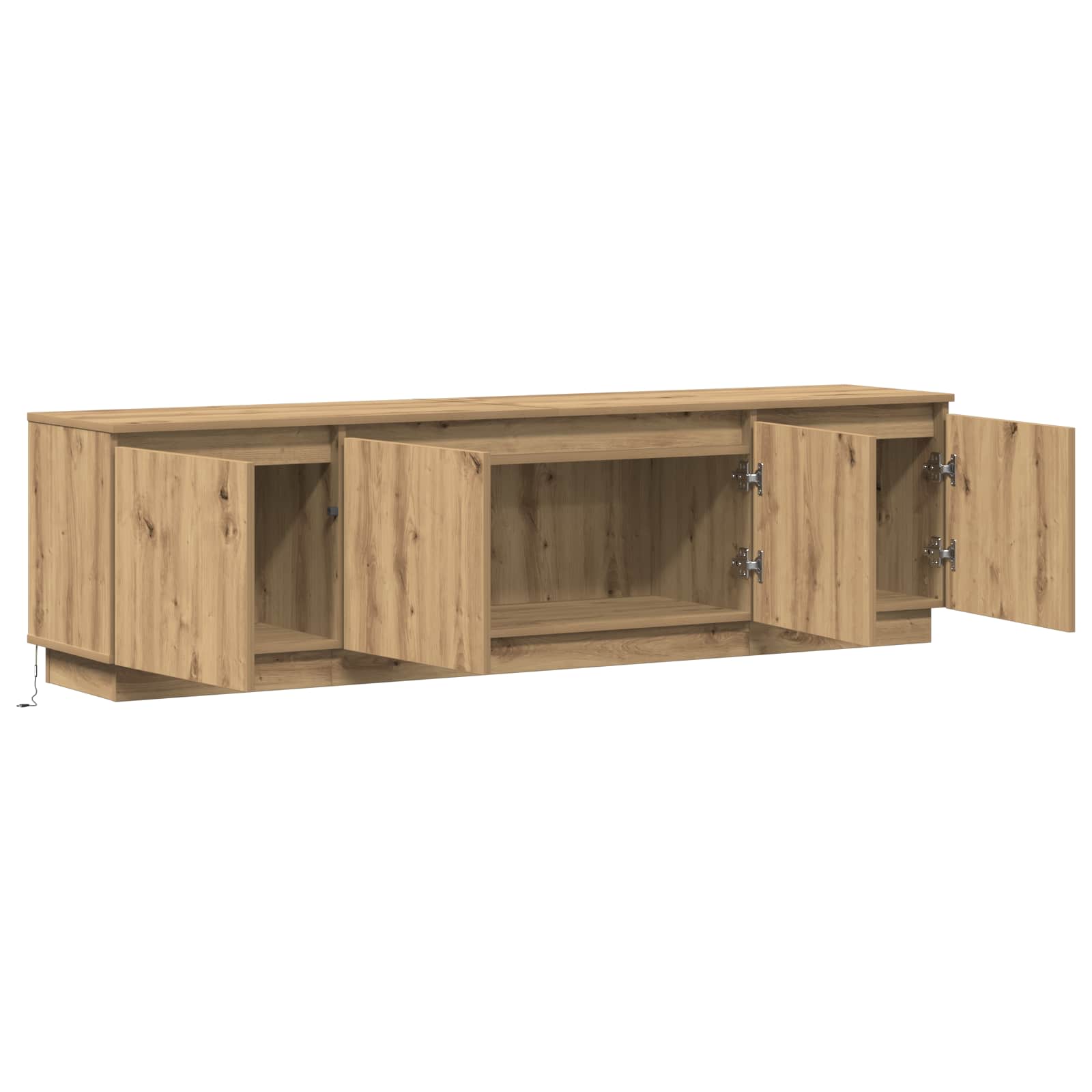 TV-kast 180 x 38 x 49 cm Artisan Eiken Bewerkt hout is nu te koop bij PeponiXL, paradijselijk wonen!