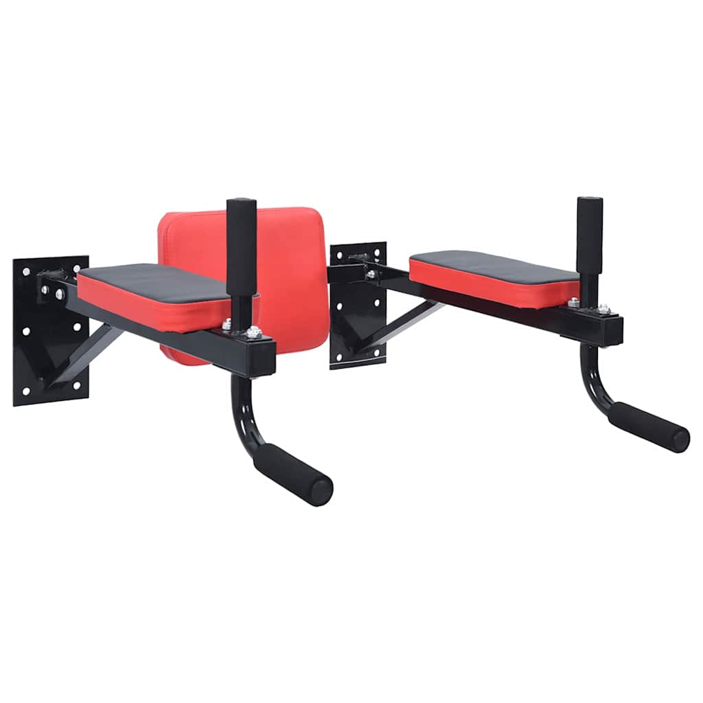 Dip station Zwart en Rood 72,5 x 70 x 31 cm Gepoedercoat staal is nu te koop bij PeponiXL, paradijselijk wonen!