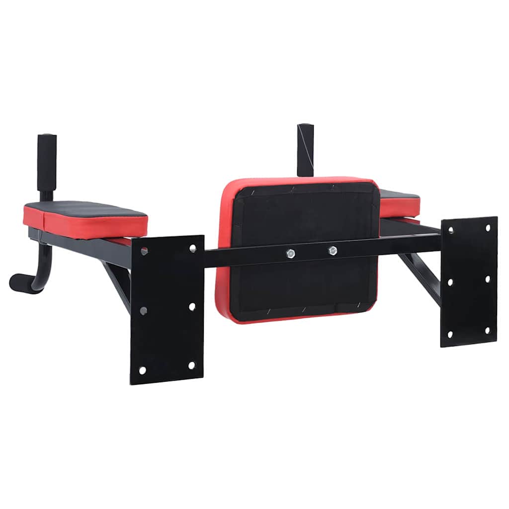 Dip station Zwart en Rood 72,5 x 70 x 31 cm Gepoedercoat staal is nu te koop bij PeponiXL, paradijselijk wonen!