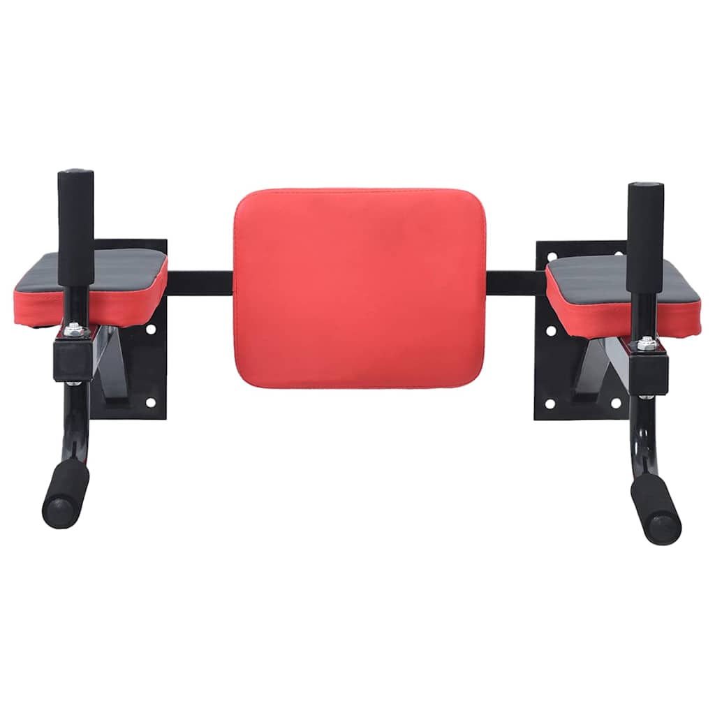 Dip station Zwart en Rood 72,5 x 70 x 31 cm Gepoedercoat staal is nu te koop bij PeponiXL, paradijselijk wonen!