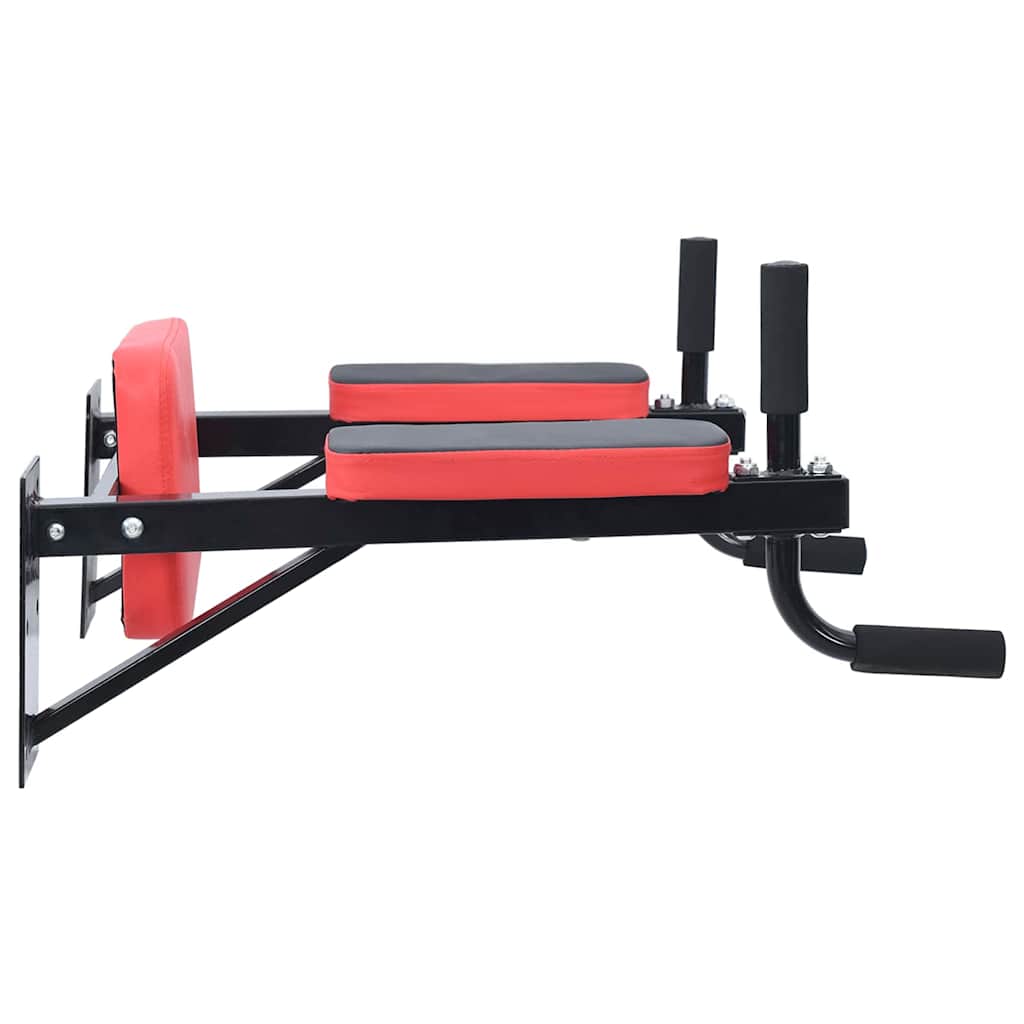 Dip station Zwart en Rood 72,5 x 70 x 31 cm Gepoedercoat staal is nu te koop bij PeponiXL, paradijselijk wonen!
