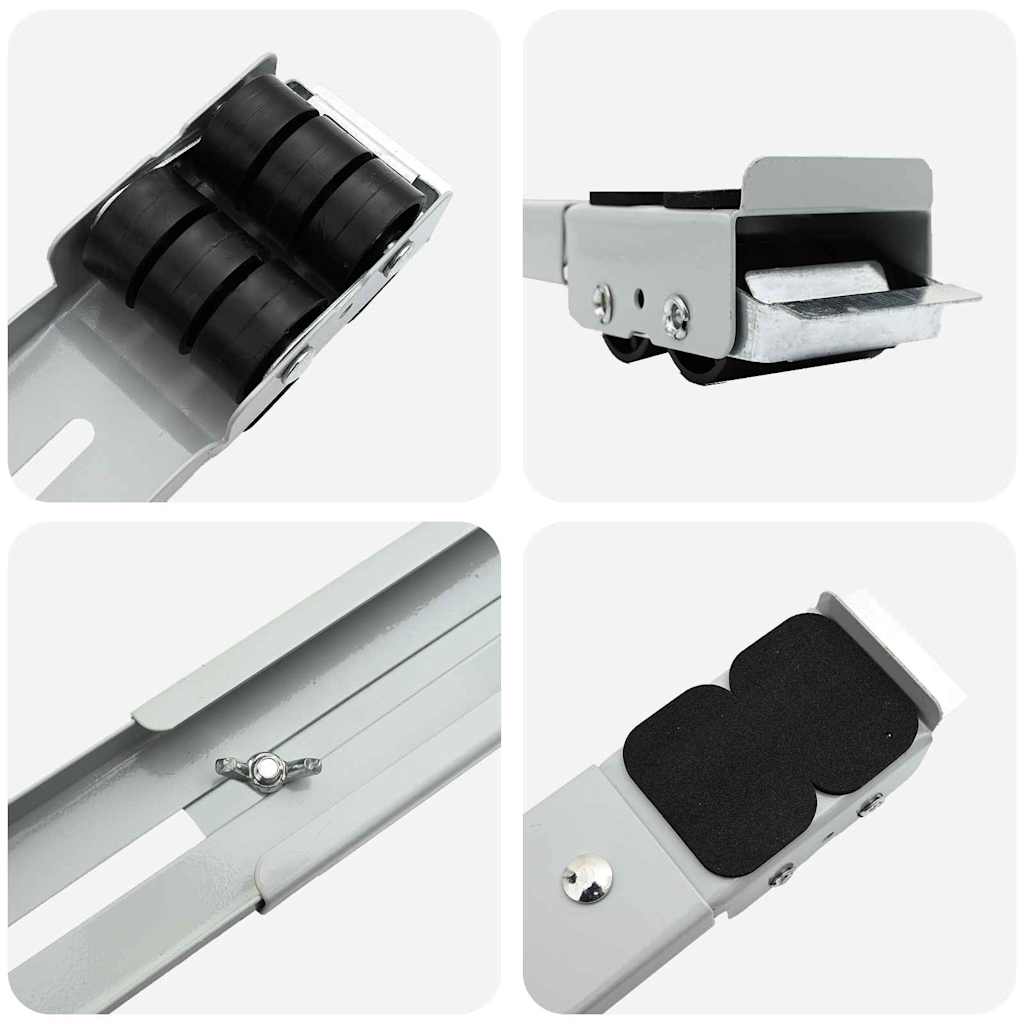 Wasmachinebasis 2 pcs Zilver 72 x 5 x 4,5 cm Roestvrij staal is nu te koop bij PeponiXL, paradijselijk wonen!