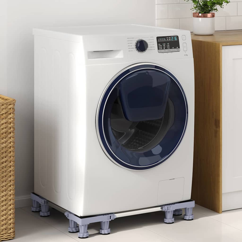 Wasmachinebasis Grijs 67 x 67 x 12 cm Roestvrij staal is nu te koop bij PeponiXL, paradijselijk wonen!