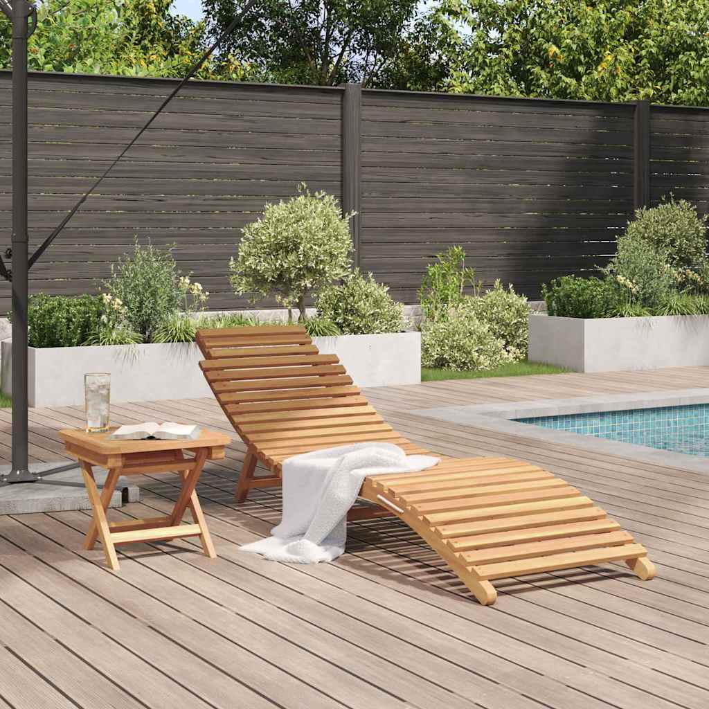 Ligstoel 2 pcs Bruin 198 x 55 x 58,5 cm Massief Teakhout is nu te koop bij PeponiXL, paradijselijk wonen!