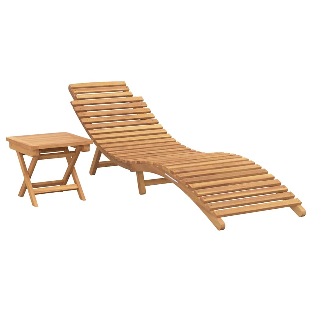 Ligstoel 2 pcs Bruin 198 x 55 x 58,5 cm Massief Teakhout is nu te koop bij PeponiXL, paradijselijk wonen!
