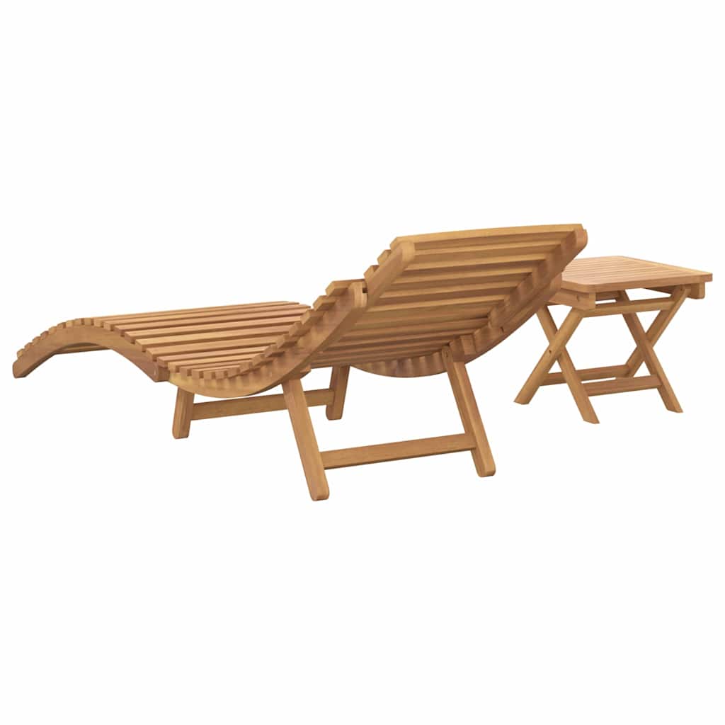 Ligstoel 2 pcs Bruin 198 x 55 x 58,5 cm Massief Teakhout is nu te koop bij PeponiXL, paradijselijk wonen!