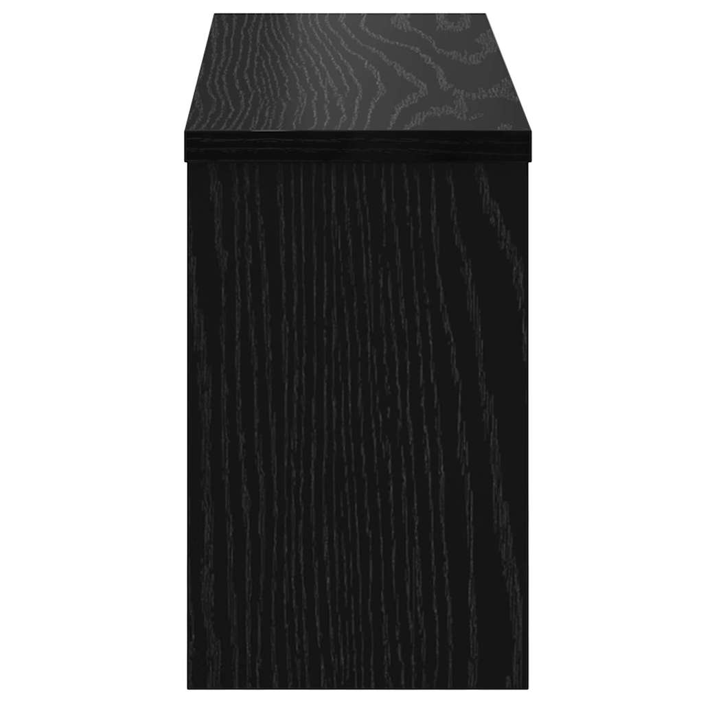 Wandgemonteerde kapstok met plank Zwart Eiken 50 x 16 x 26 cm is nu te koop bij PeponiXL, paradijselijk wonen!