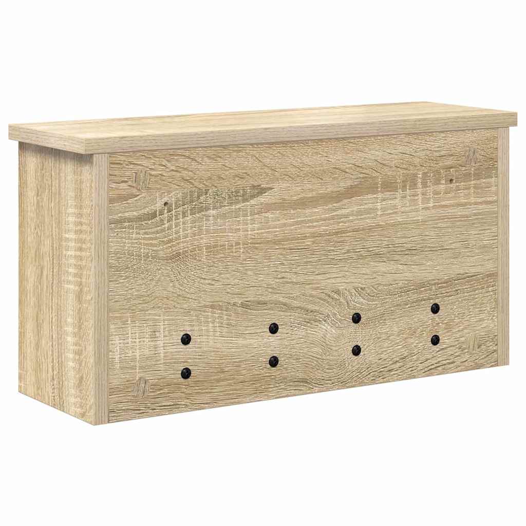 Wandgemonteerde kapstok met plank Sonoma Eiken 50 x 16 x 26 cm is nu te koop bij PeponiXL, paradijselijk wonen!