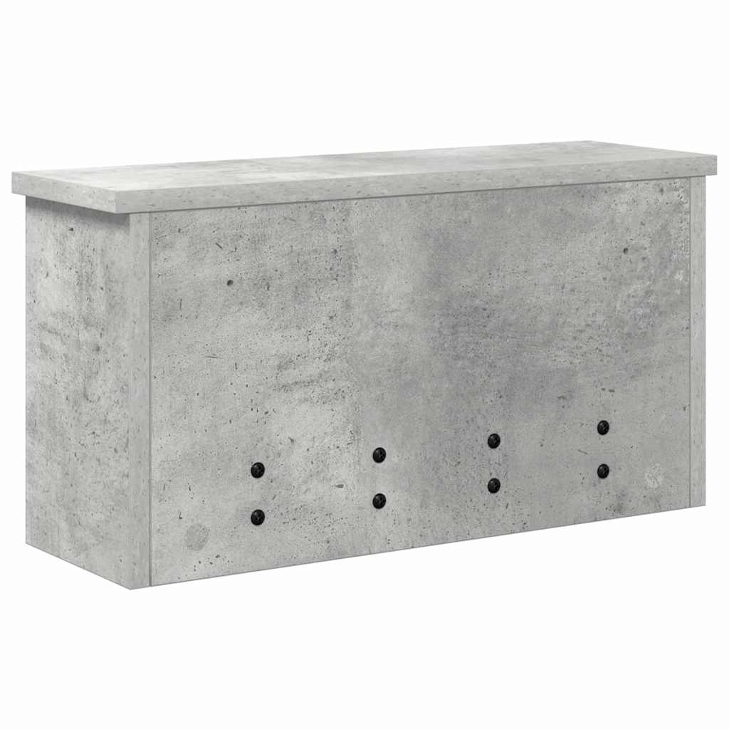 Wandgemonteerde kapstok met plank Beton Grijs 50 x 16 x 26 cm is nu te koop bij PeponiXL, paradijselijk wonen!