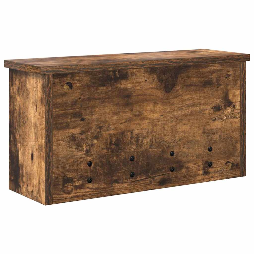 Wandgemonteerde kapstok met plank Gerookt eiken 50 x 16 x 26 cm is nu te koop bij PeponiXL, paradijselijk wonen!