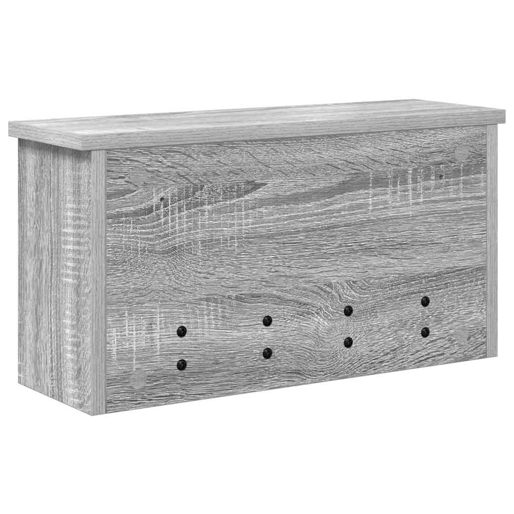 Wandgemonteerde kapstok met plank Grijs Sonoma 50 x 16 x 26 cm is nu te koop bij PeponiXL, paradijselijk wonen!