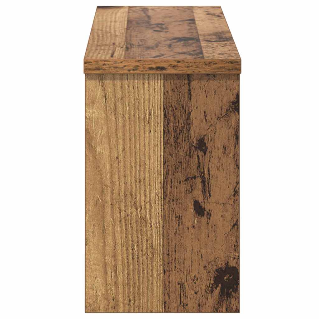 Wandgemonteerde kapstok Oudhout 50 x 16 x 26 cm Bewerkt hout is nu te koop bij PeponiXL, paradijselijk wonen!