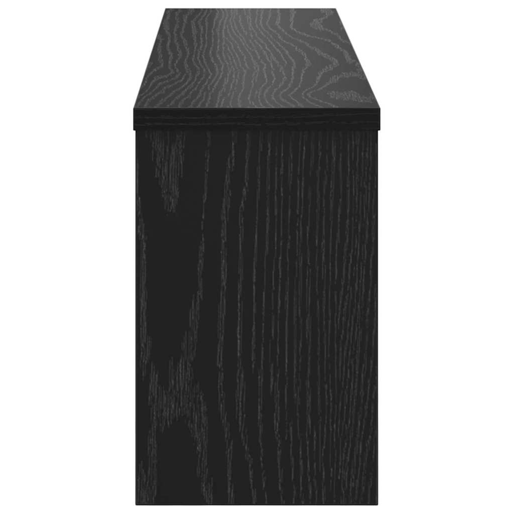 Wandgemonteerde kapstok met plank Zwart Eiken 75 x 16 x 26 cm is nu te koop bij PeponiXL, paradijselijk wonen!