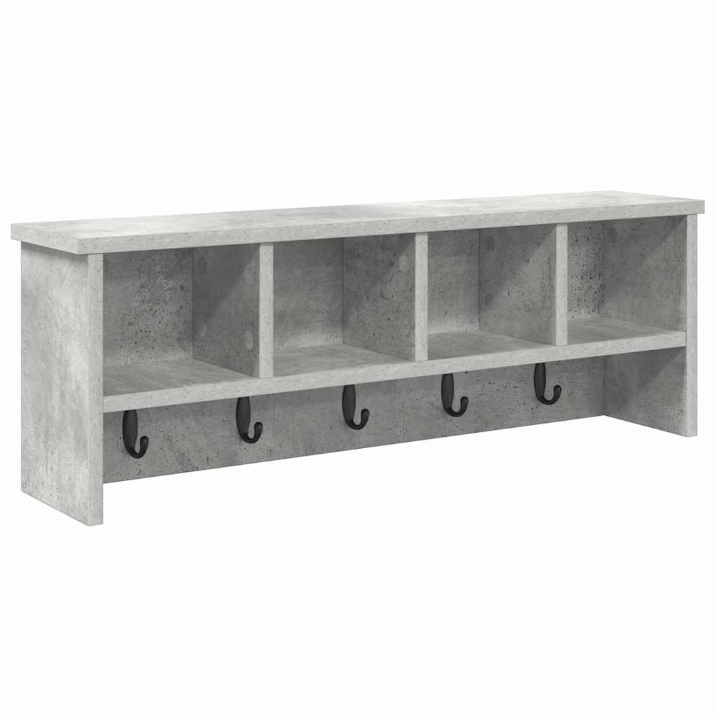 Wandgemonteerde kapstok met plank Beton Grijs 75 x 16 x 26 cm is nu te koop bij PeponiXL, paradijselijk wonen!