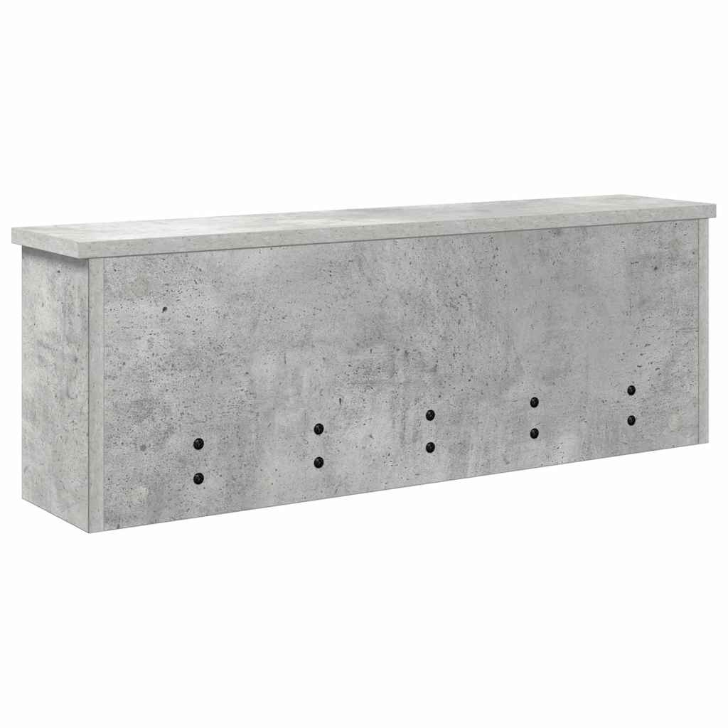 Wandgemonteerde kapstok met plank Beton Grijs 75 x 16 x 26 cm is nu te koop bij PeponiXL, paradijselijk wonen!