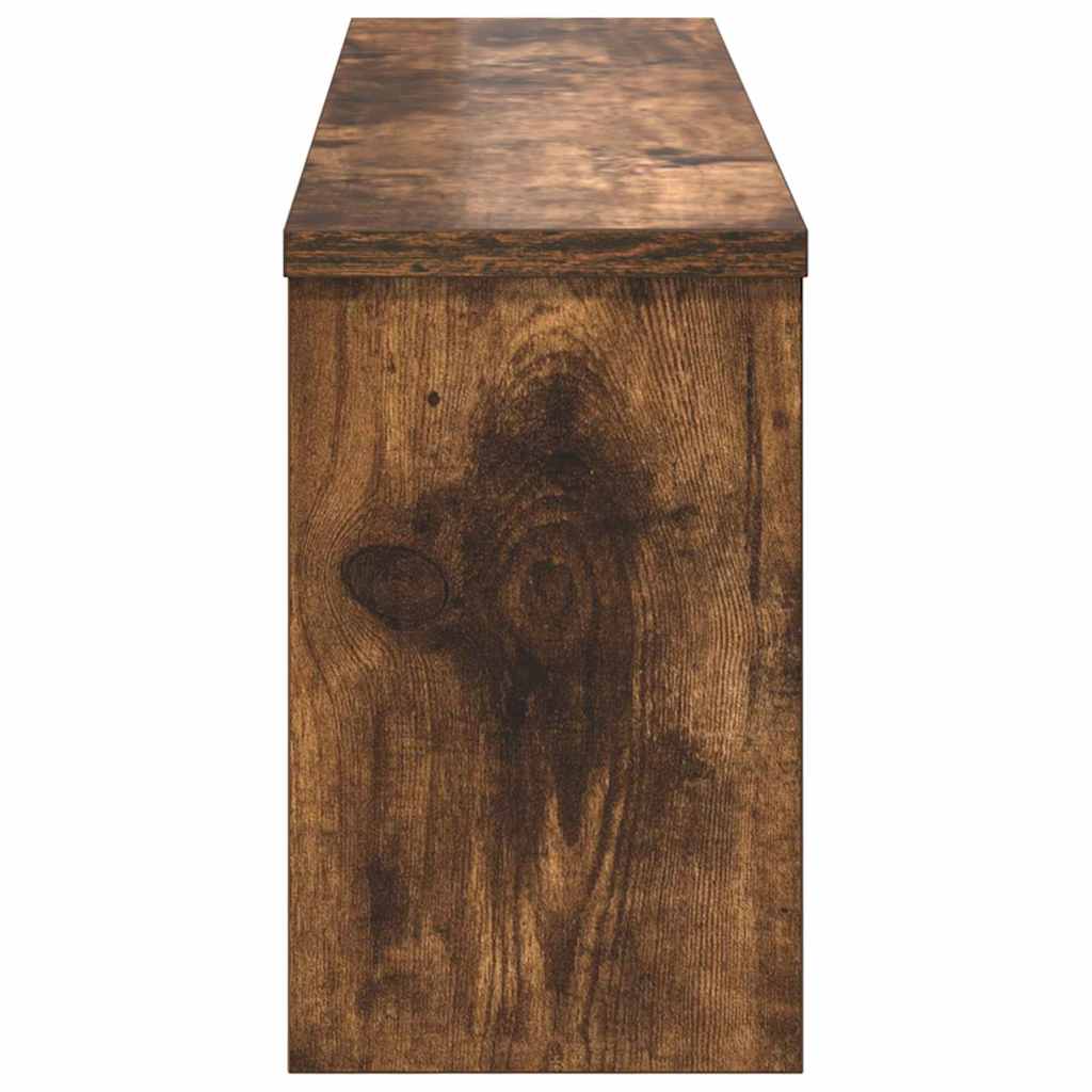 Wandgemonteerde kapstok met plank Gerookt eiken 75 x 16 x 26 cm is nu te koop bij PeponiXL, paradijselijk wonen!