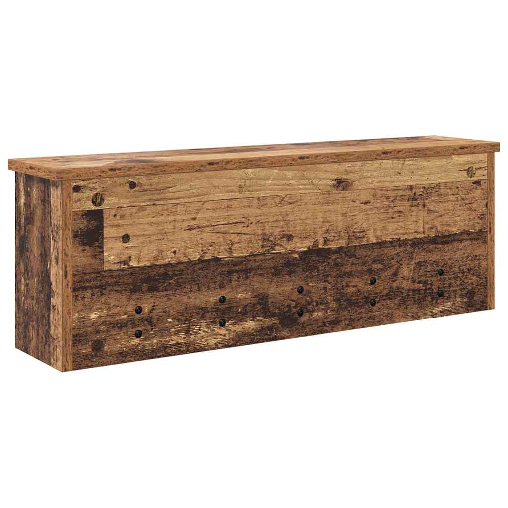 Wandgemonteerde kapstok Oudhout 75 x 16 x 26 cm Bewerkt hout is nu te koop bij PeponiXL, paradijselijk wonen!