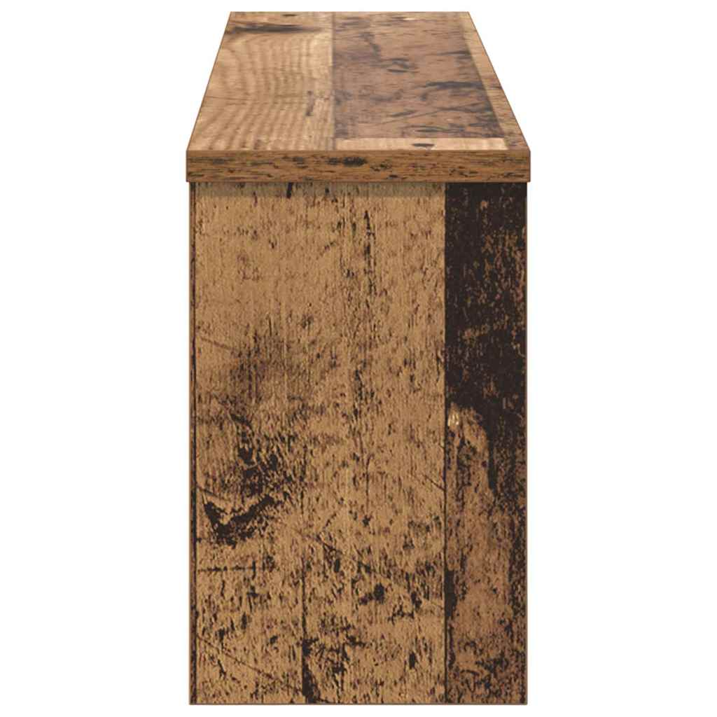 Wandgemonteerde kapstok Oudhout 75 x 16 x 26 cm Bewerkt hout is nu te koop bij PeponiXL, paradijselijk wonen!