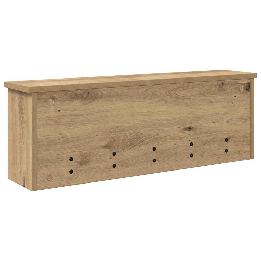 Wandgemonteerde kapstok met plank Artisan Eiken 75 x 16 x 26 cm is nu te koop bij PeponiXL, paradijselijk wonen!