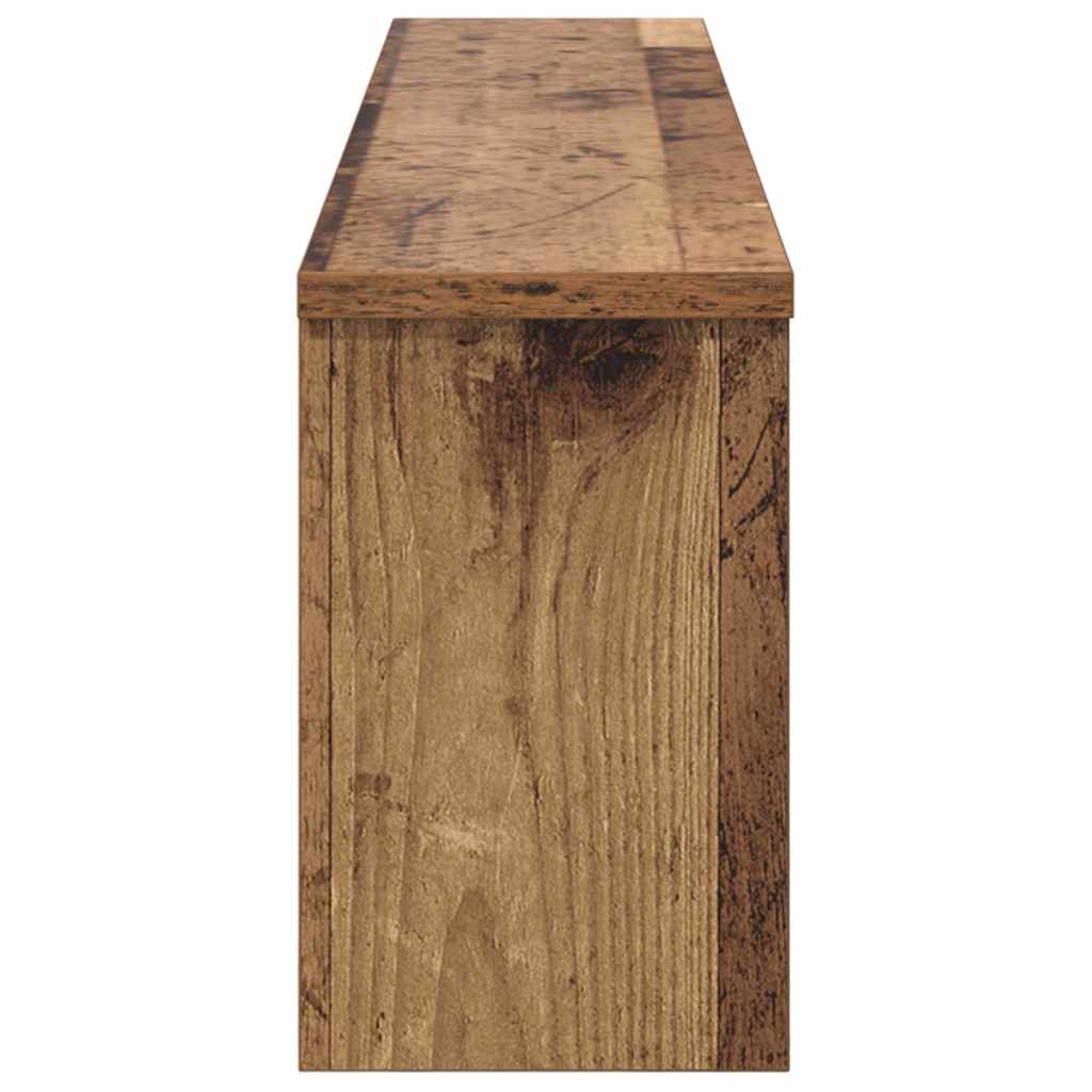 Wandgemonteerde kapstok Oudhout 100 x 16 x 26 cm Bewerkt hout is nu te koop bij PeponiXL, paradijselijk wonen!