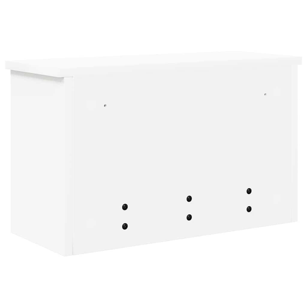 Wandgemonteerde kapstok Wit 50 x 20 x 30 cm Bewerkt hout is nu te koop bij PeponiXL, paradijselijk wonen!