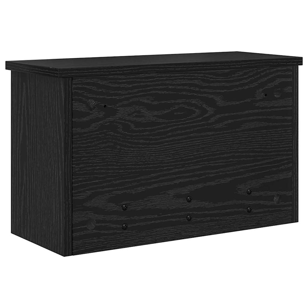 Wandgemonteerde kapstok met plank Zwart Eiken 50 x 20 x 30 cm is nu te koop bij PeponiXL, paradijselijk wonen!