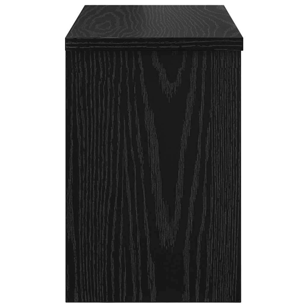Wandgemonteerde kapstok met plank Zwart Eiken 50 x 20 x 30 cm is nu te koop bij PeponiXL, paradijselijk wonen!