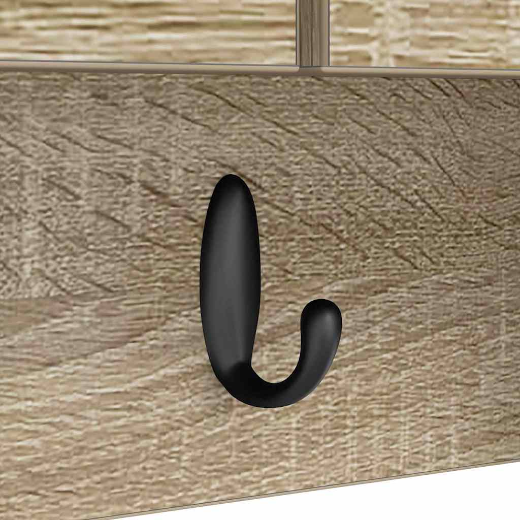 Wandgemonteerde kapstok met plank Sonoma Eiken 50 x 20 x 30 cm is nu te koop bij PeponiXL, paradijselijk wonen!